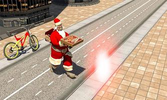 Bicycle Santa Christmas Pizza Delivery स्क्रीनशॉट 3