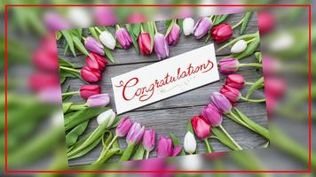 Congratulation Greeting Cards Affiche
