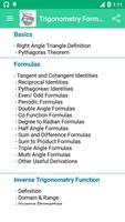 Trigonometry Formula Reference poster