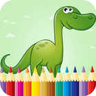 Kids Dino Coloring Book Pages ícone