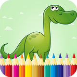 Kids Dino Coloring Book Pages icône