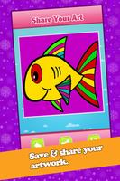 Kids Fish Coloring Book Pages 截图 3