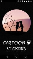 Cartoon Love Stickers Affiche