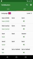 VerbBusters English Irregular Verbs Free screenshot 2