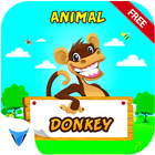 Learn animals name - Kids app أيقونة