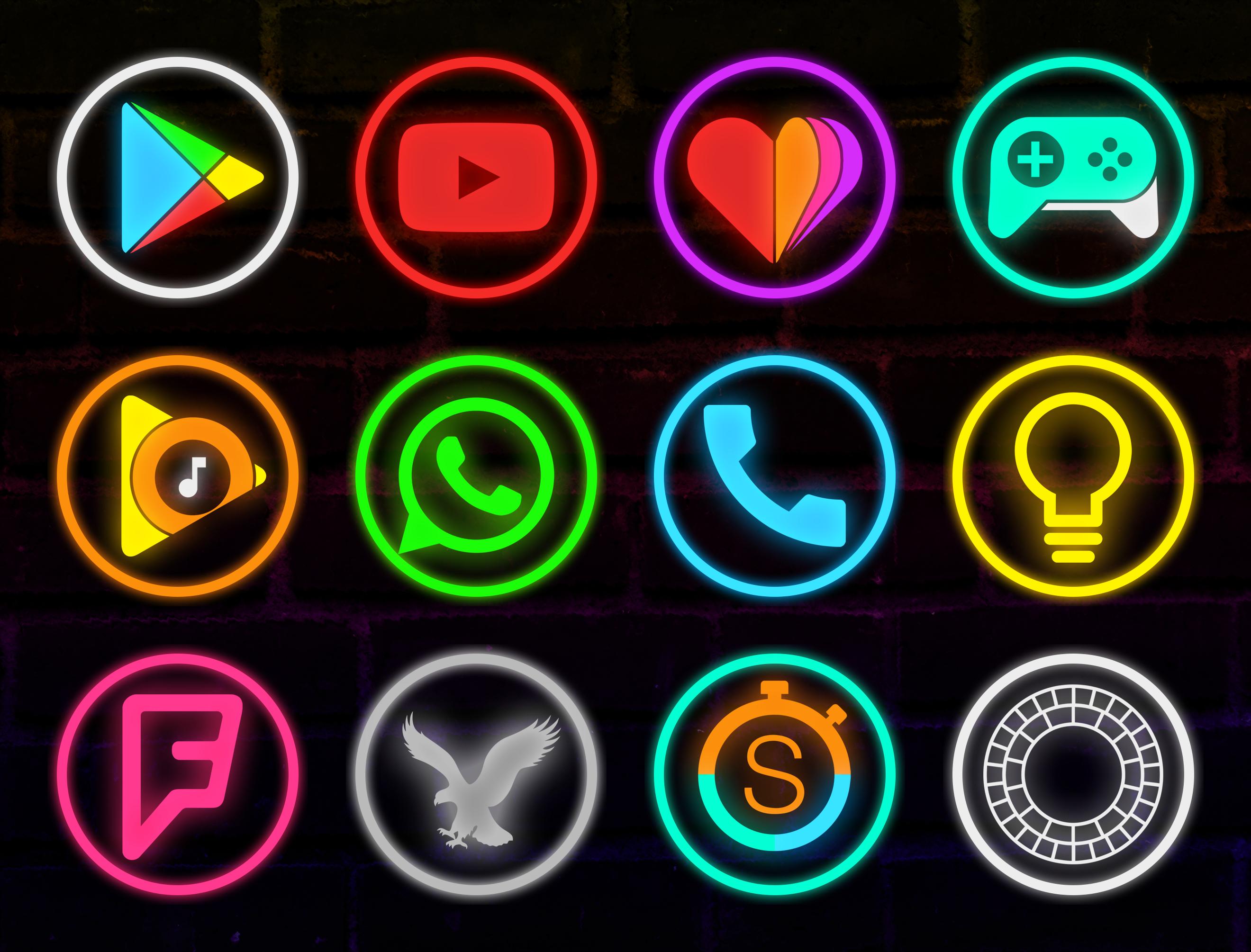 Neon icons. Красивые значки для приложений. Неоновые значки. Неоновые иконки. Иконки для приложений неон.