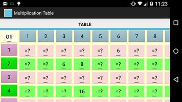 Multiplication Table Free capture d'écran 1