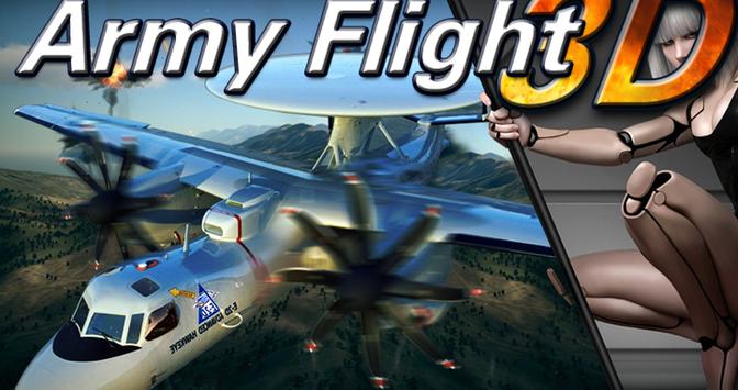 3D Army plane flight simulator banner