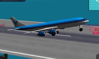 Flight Simulator Самолет 3D скриншот 1