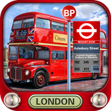 London city bus driving 3D ícone