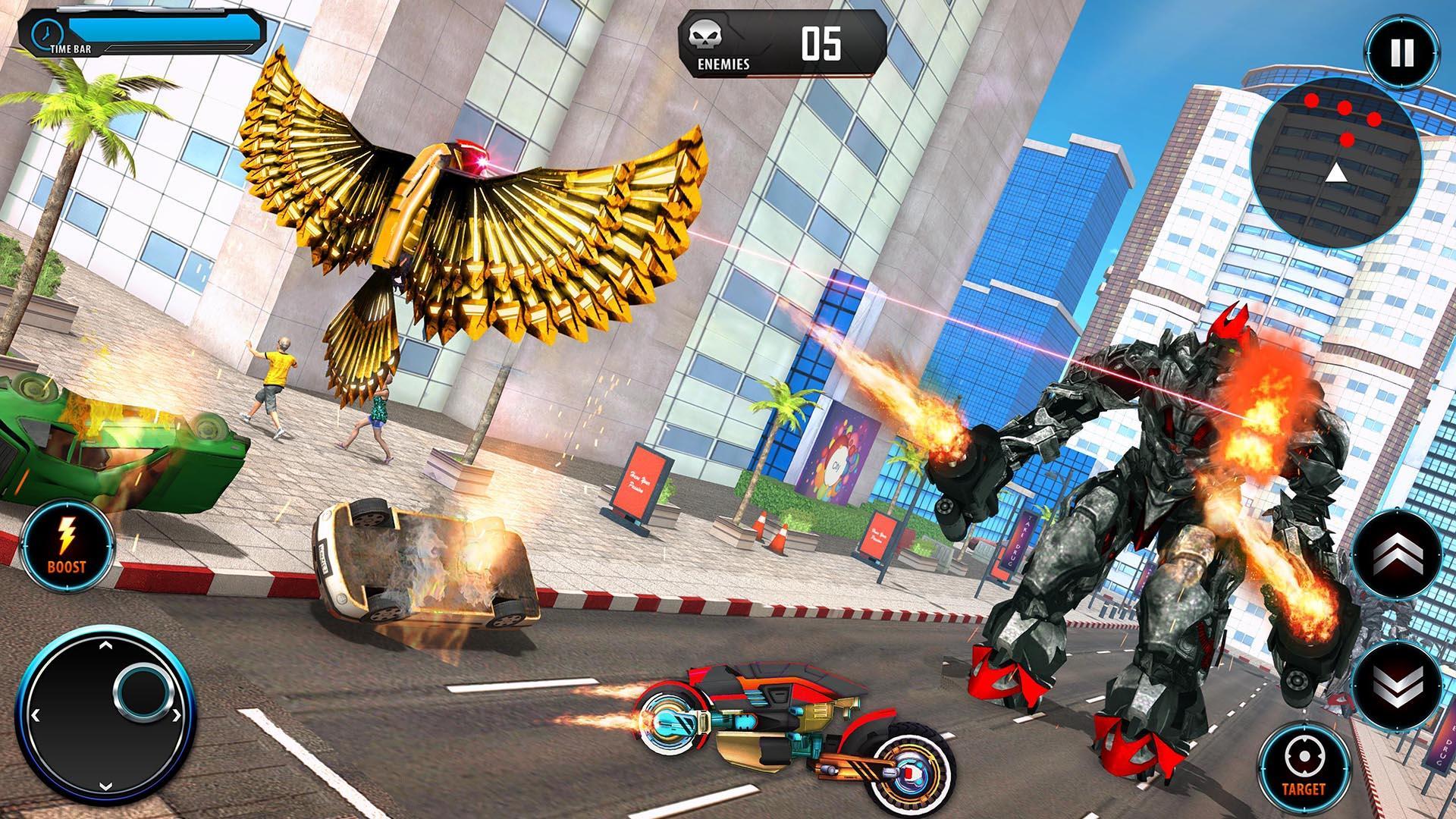 Us Police Transformer Car Robot Bike Pigeon Game Us Police Transformer Car Robot Bike Pigeon Game