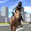 Monté cheval de police 3D