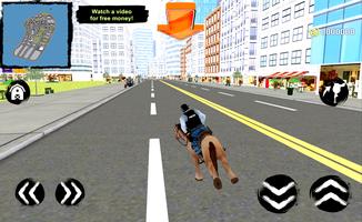 Cavalo de polícia montado 3D imagem de tela 2