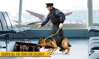 Polizeihund Flughafen Crime Plakat