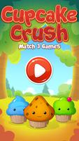 Cupcake crush: match 3 jeux Affiche