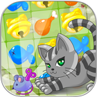 Kitty Cat Adventure: Match 3 icône
