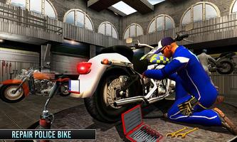 Police Moto Mechanic Workshop โปสเตอร์