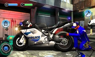 Police Moto Mechanic Workshop captura de pantalla 2
