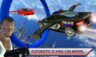 Police Car Flying Chase Affiche