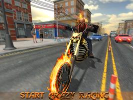 डरावना भूत की सवारी 3 डी बाइक रेसिंग स्क्रीनशॉट 3