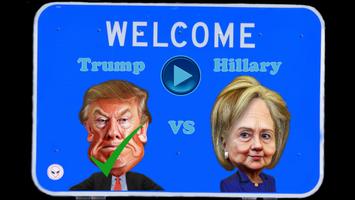 Trump vs Hillary Crazy Run Affiche