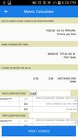 Spray Calibration Calculator capture d'écran 1