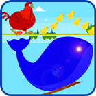 Angry Chicken Bird and Blue Whale Jump Adventure icône