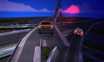 Hover car high road rage-Slotcar & toy truck stunt capture d'écran 1