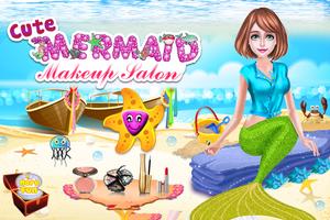 salão de maquiagem mermaid Cartaz