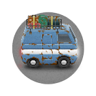 Rusty Bus: Flat tire run - One-tap Survival runner ikona