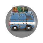 Rusty Bus: Flat tire run - One-tap Survival runner icône