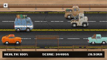 Rusty Bus: Flat tire run - One-tap Survival runner capture d'écran 1