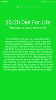 20/20 Diet Pour Votre Vie Affiche