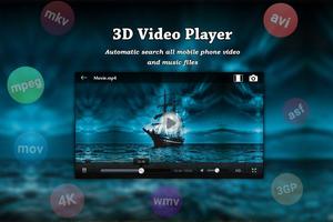 3D Video Player Affiche
