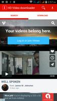 HD Video downloader Affiche