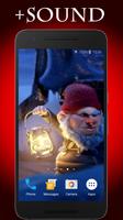 Gnome de Noël Fond décran anim Affiche