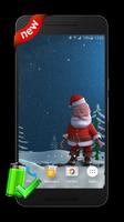 Funny Santa Claus 3D Wallpaper poster