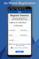 Free Jiio Phone Registration captura de pantalla 2