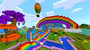 Rainbow Castle map For Mcpe capture d'écran 1
