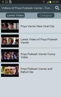 Videos of Priya Prakash Varrier - Funny Viral Clip capture d'écran 1