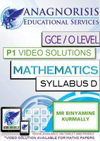 Video Solutions CIE O Level Maths D Paper 1 plakat