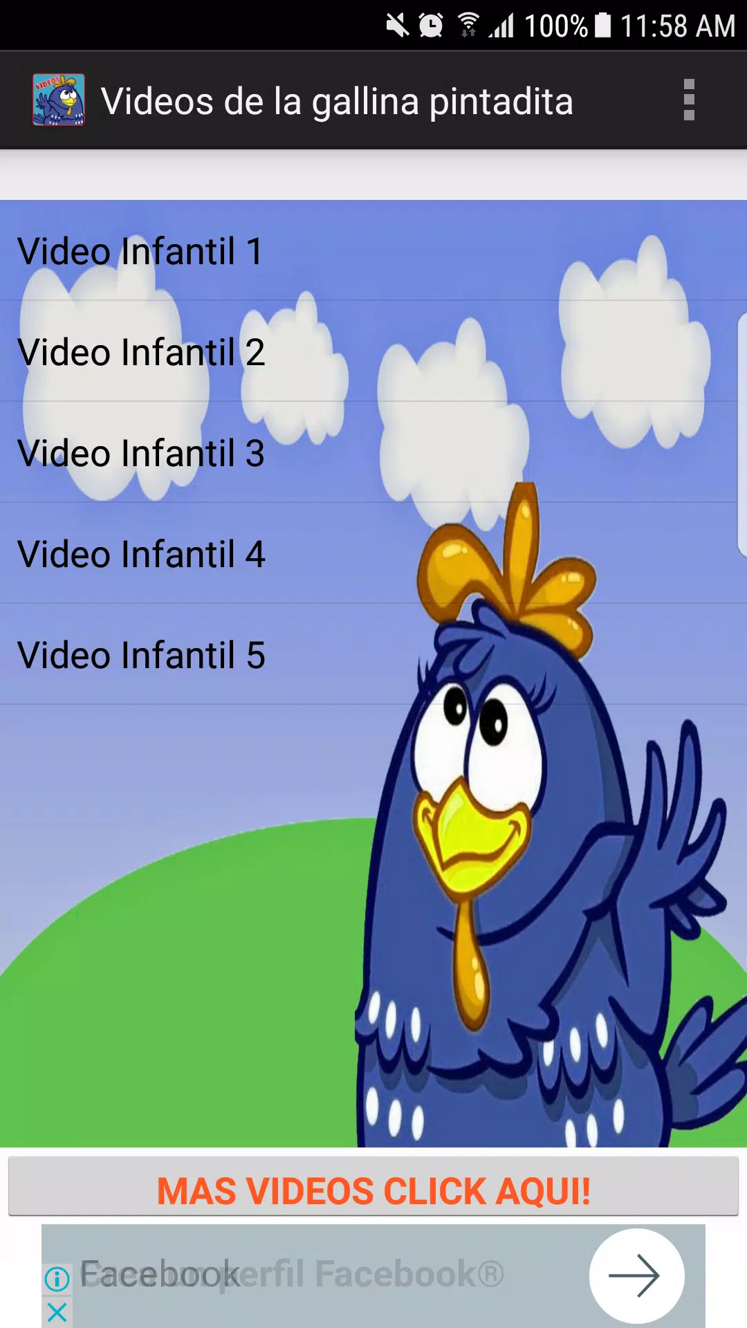 Descarga de APK de Videos de la gallina pintadita para Android