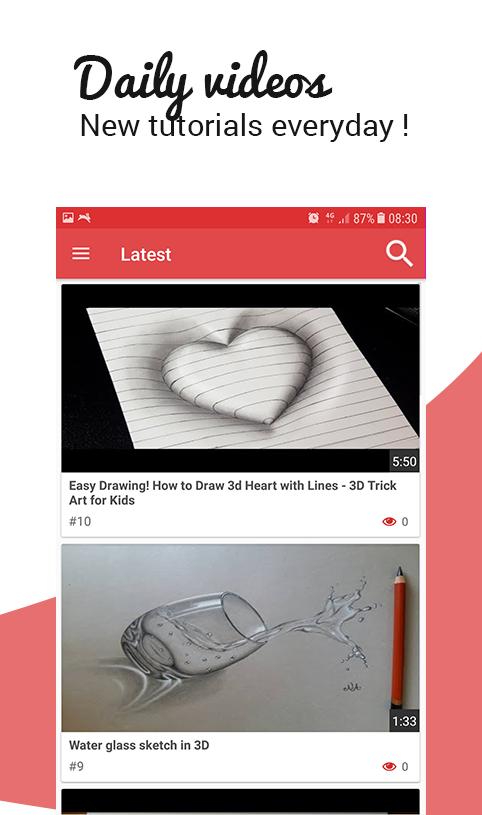 photo Heart 3D Drawing Easy For Kids learn 3d drawing by videos for android