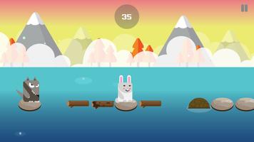 Blocky Rabbit Jumping imagem de tela 1