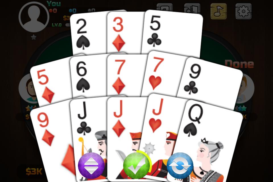 Карточная игра 7 б. Китайский Покер. Покер офлайн. Китайский Покер офлайн. Карточная игра в казино семь букв.
