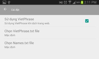 Khởi Điểm VietPhrase capture d'écran 1