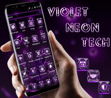 Violet Neon Tech Theme Plakat