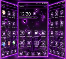 Violet Neon Tech Theme screenshot 1