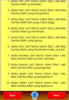 Rujukan Nama Bayi Islami Laki" ảnh chụp màn hình 2