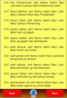 Rujukan Nama Bayi Islami Laki" imagem de tela 3